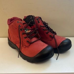 New Nat’s Raspberry Steel Toed Boots